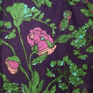 Lularoe Tall and Curvy Purple Floral Leggings